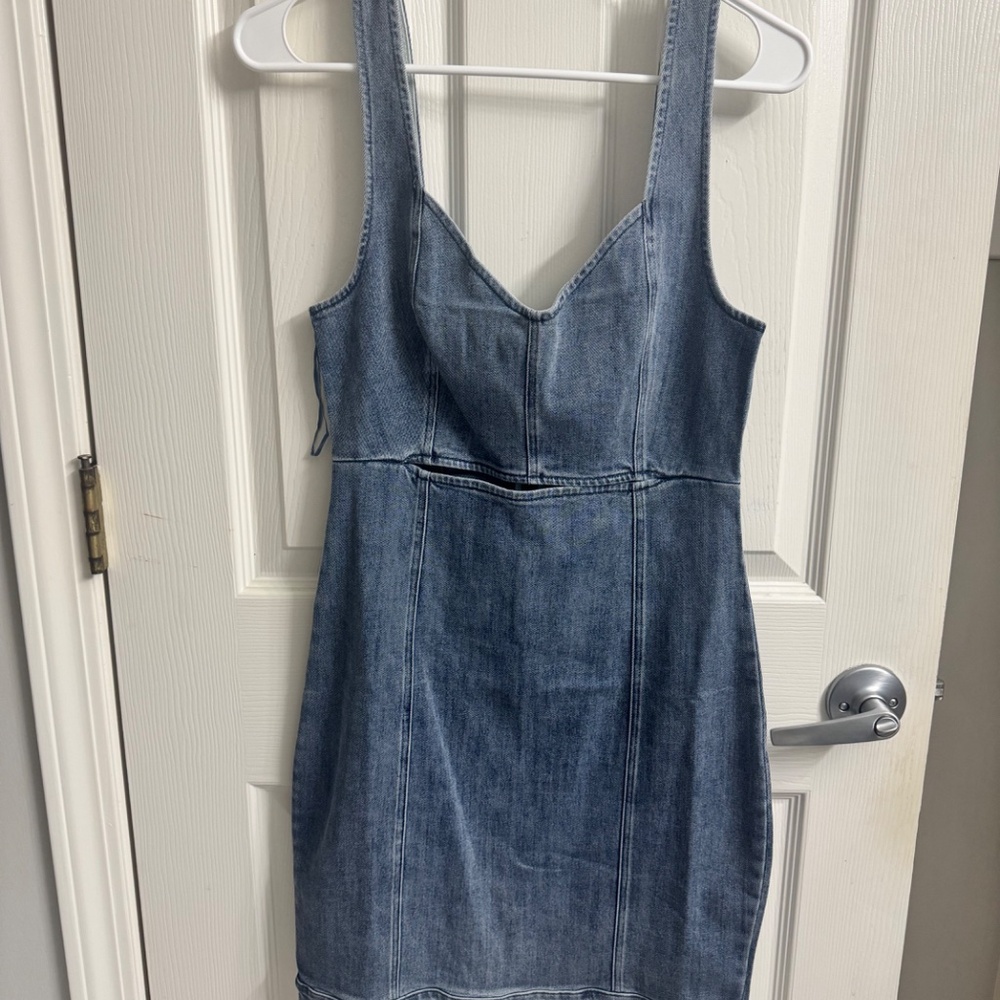 Bella & Bloom Cutout Denim Dress View 2